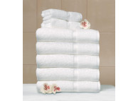 27" x 54" 17 lb. White Suite Touch® Hotel Towel